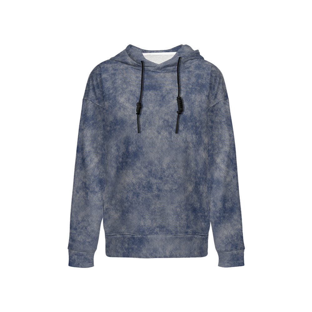 Washed Out Denim Print Relaxed Fit Hoodie (Super Heavy)