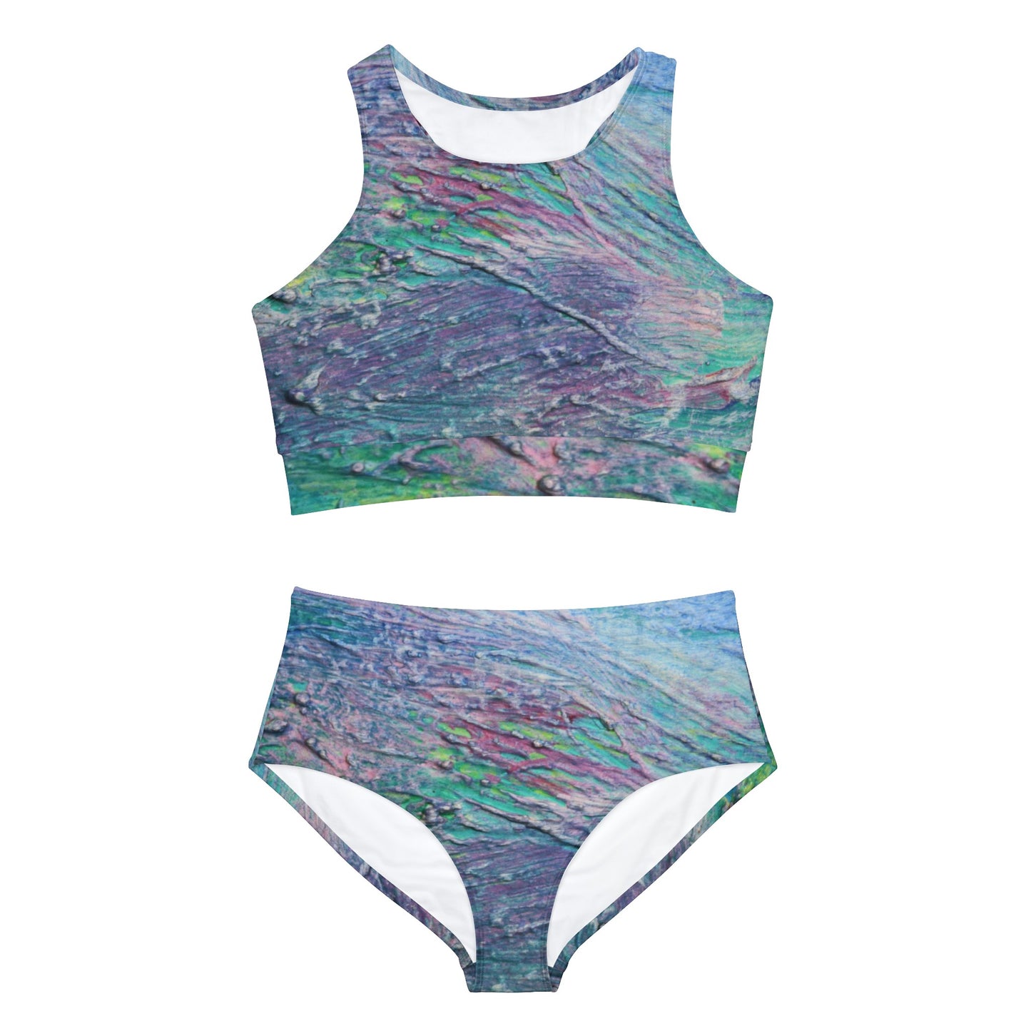 Oil Paint Sporty Bikini Set