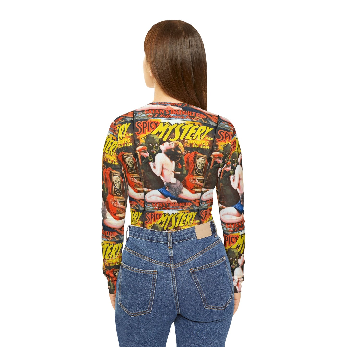 Vintage Magazine Cover Long Sleeve V-neck Shirt