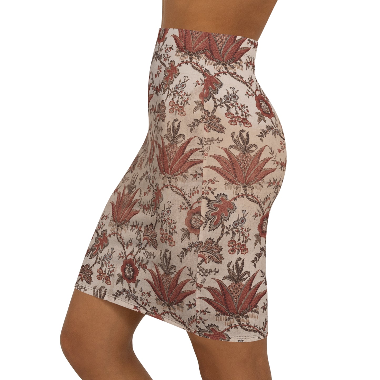 Floral Print Pencil Skirt
