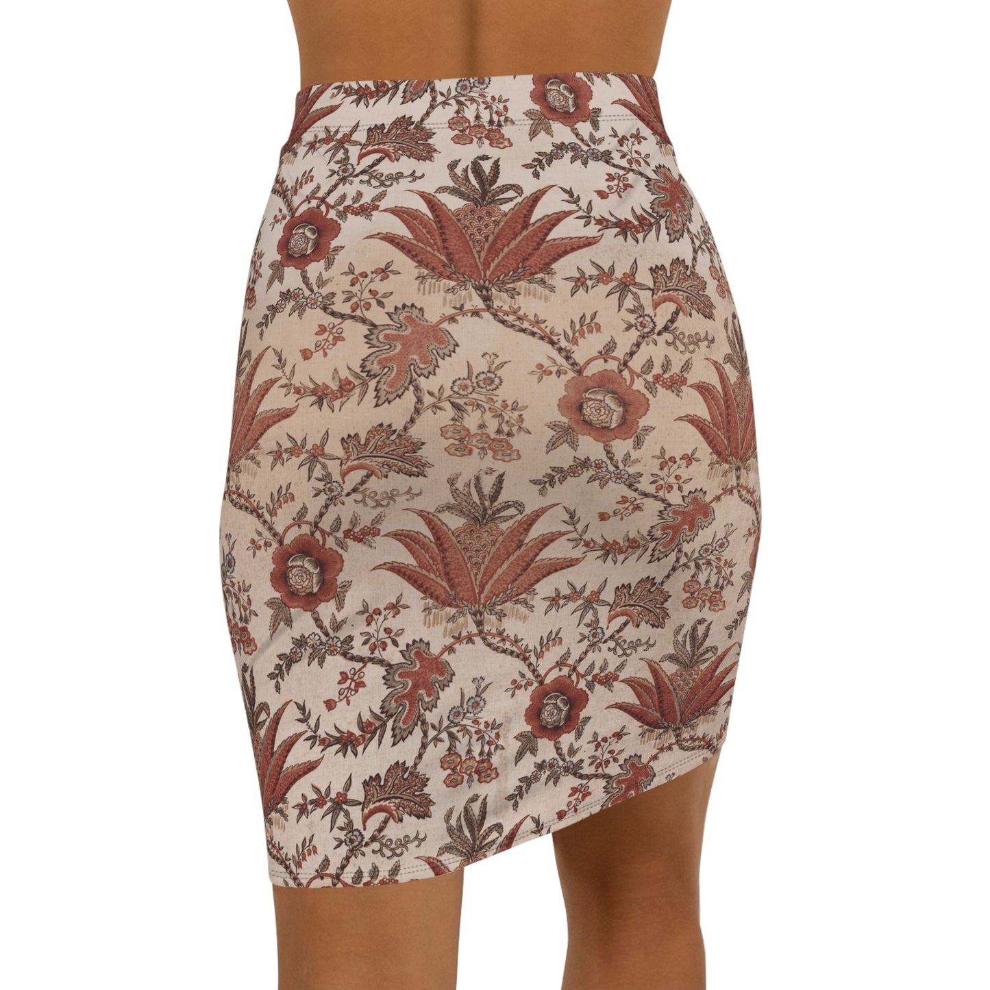 Floral Print Pencil Skirt