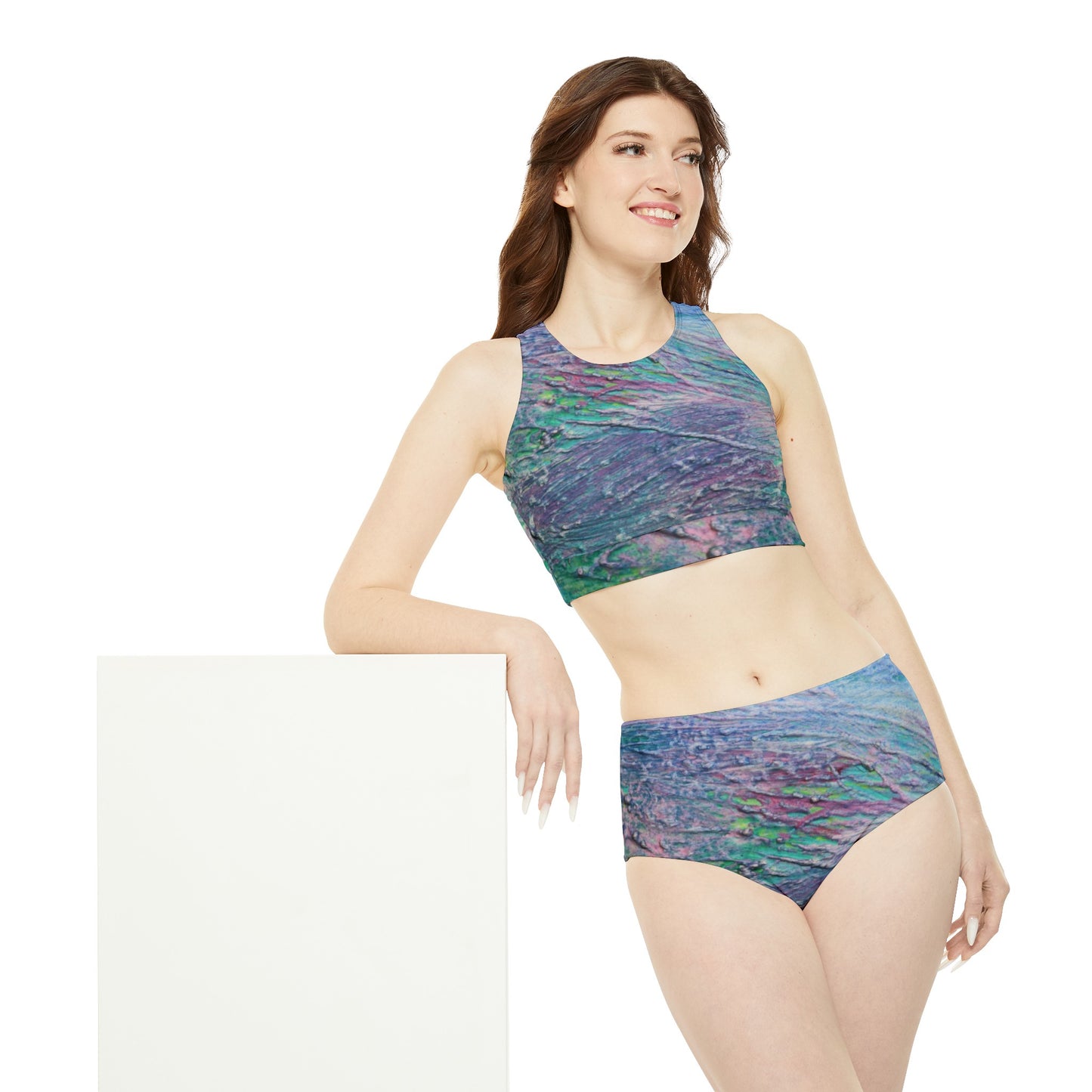 Oil Paint Sporty Bikini Set