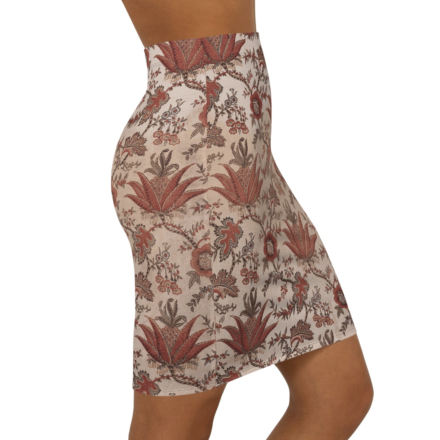 Floral Print Pencil Skirt