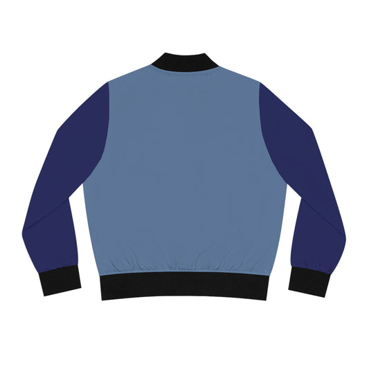 Monochrome Blue Bomber Jacket