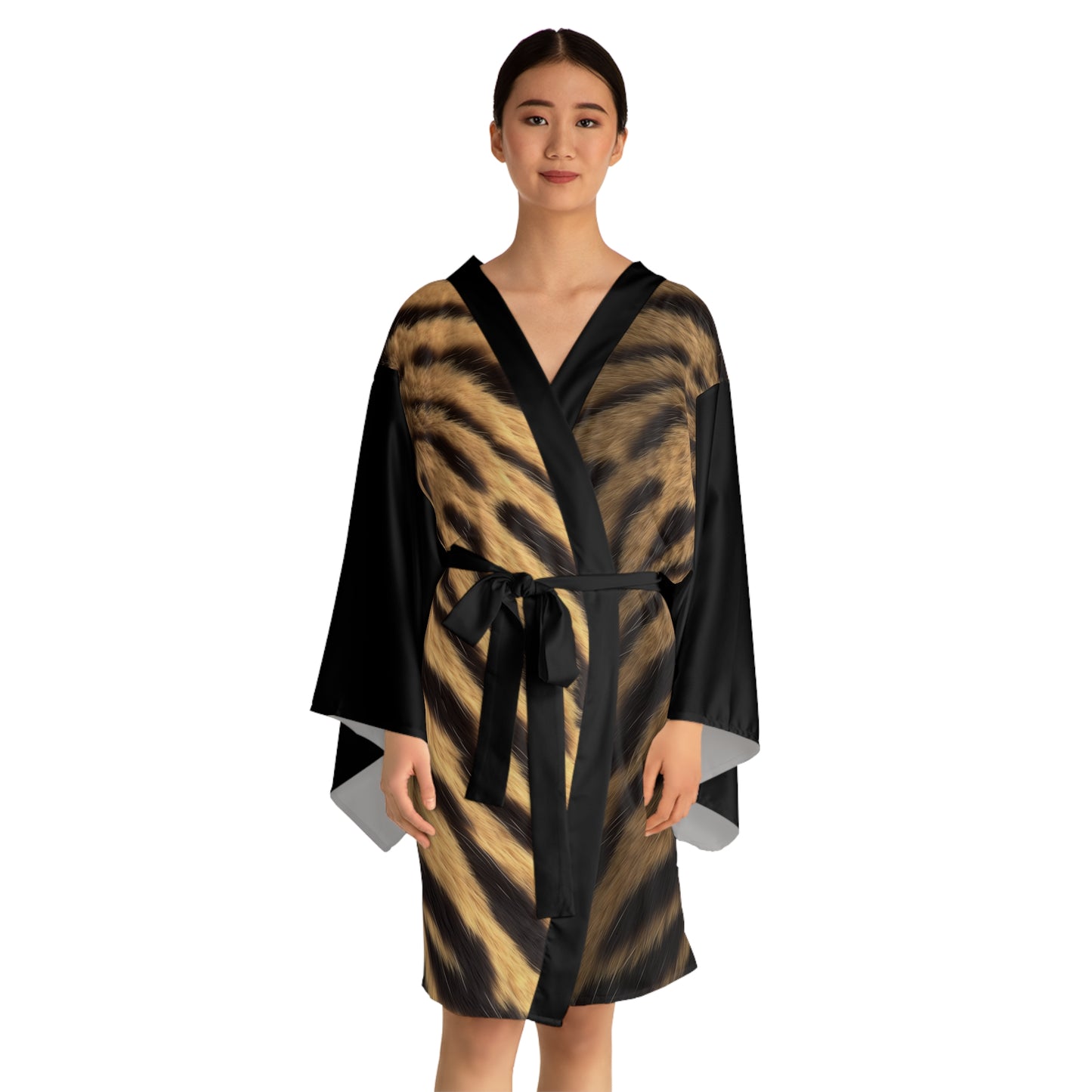 Tiger Print Kimono Robe