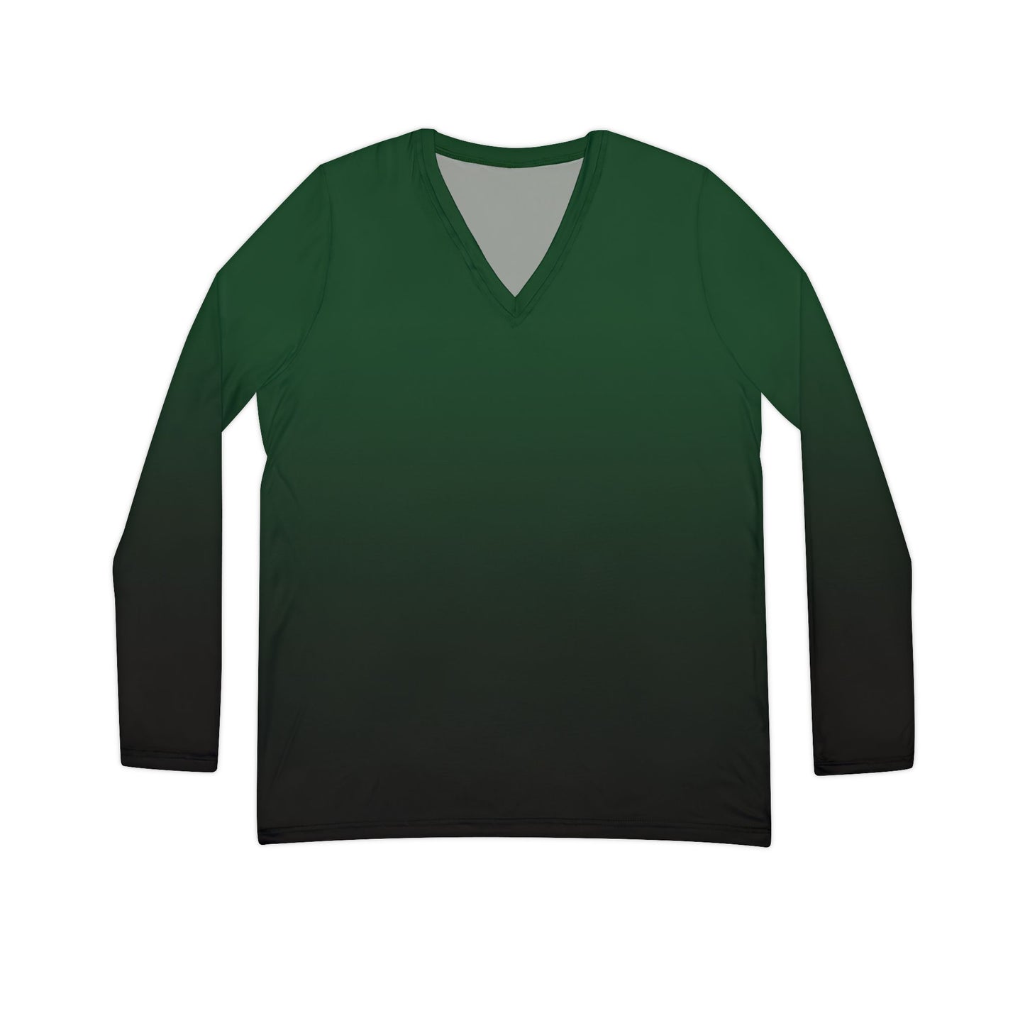 Poison Green Gradient V-neck Shirt