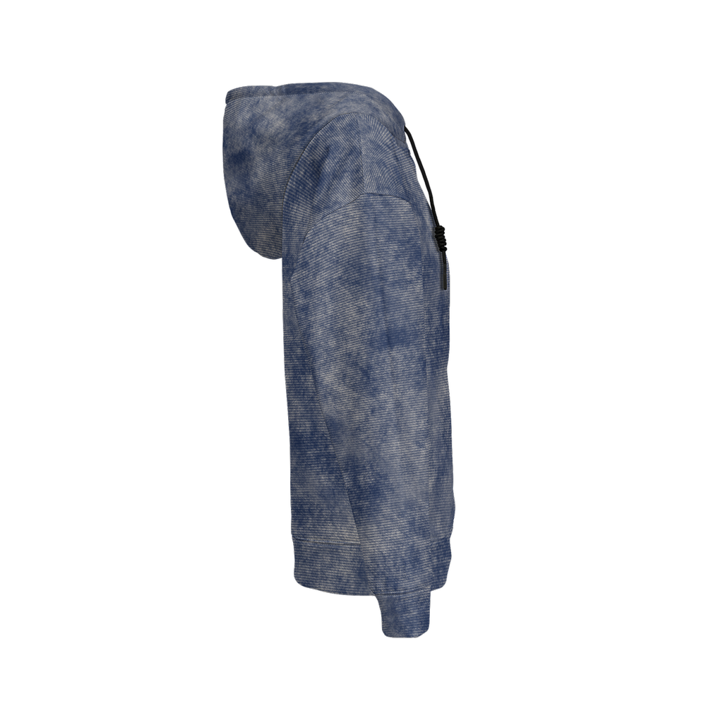 Washed Out Denim Print Relaxed Fit Hoodie (Super Heavy)