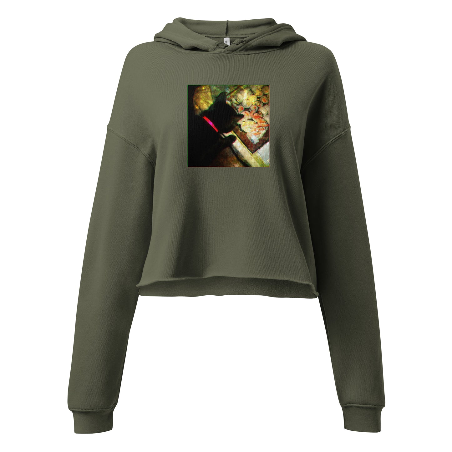 Crop Cat & Sushi Hoodie