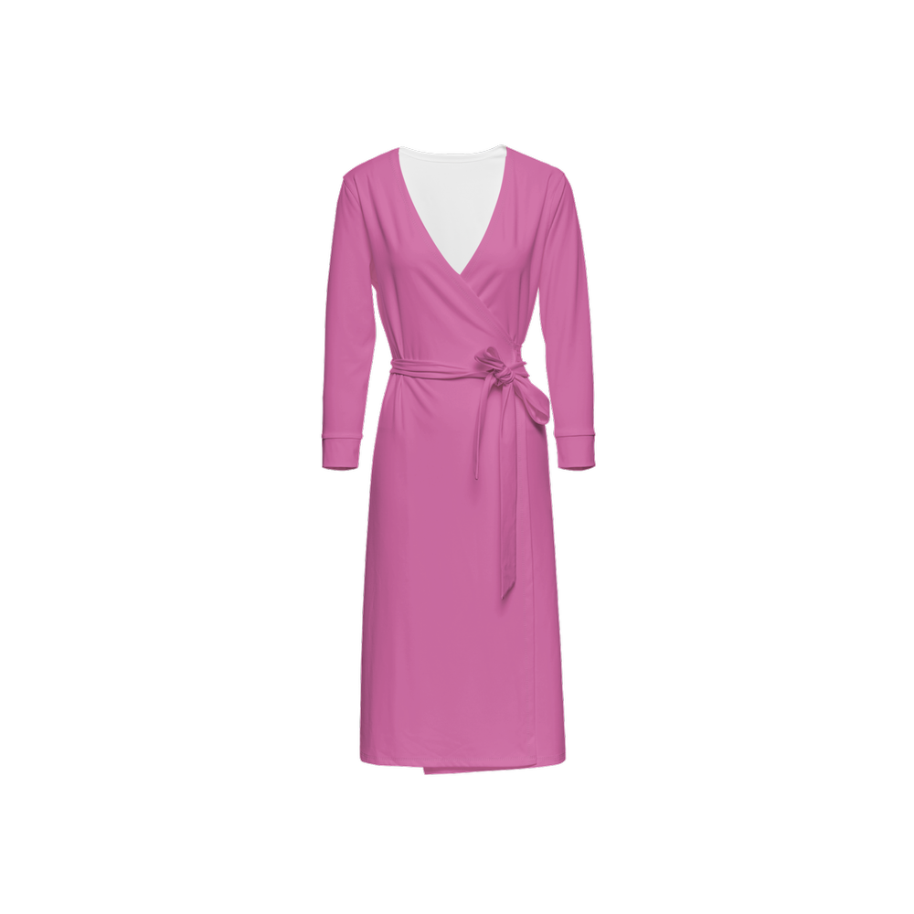 Strawberry Lollipop Pink Wrap Dress