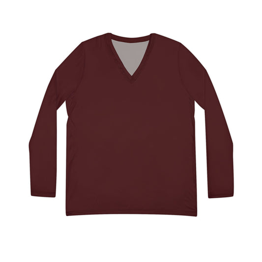 Dark Maroon V-Neck Top