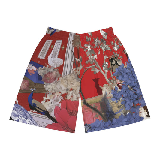 Collage Print Basketball Shorts