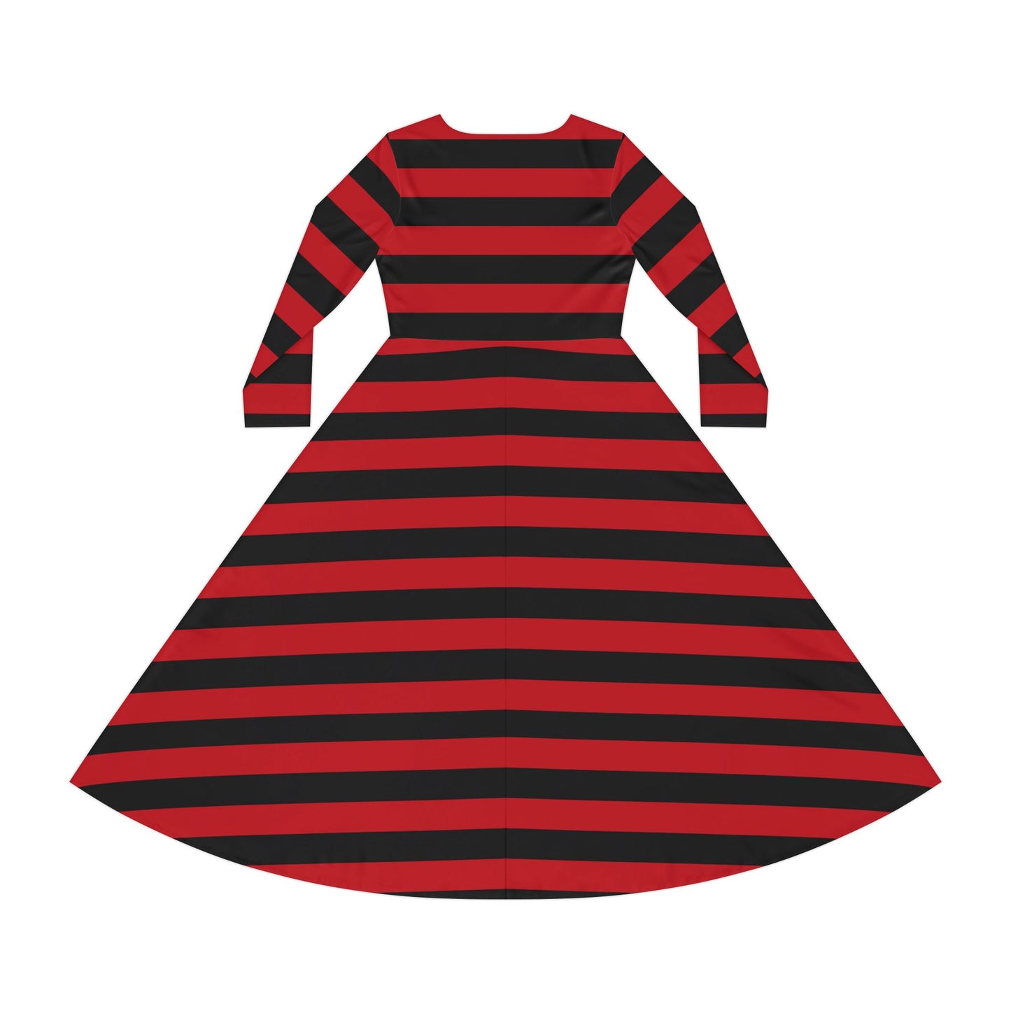 Red & Black Striped Dress