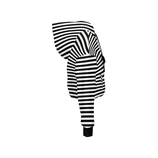 Striped Cropped Hoodie - Black Cuffs (Super Heavy)