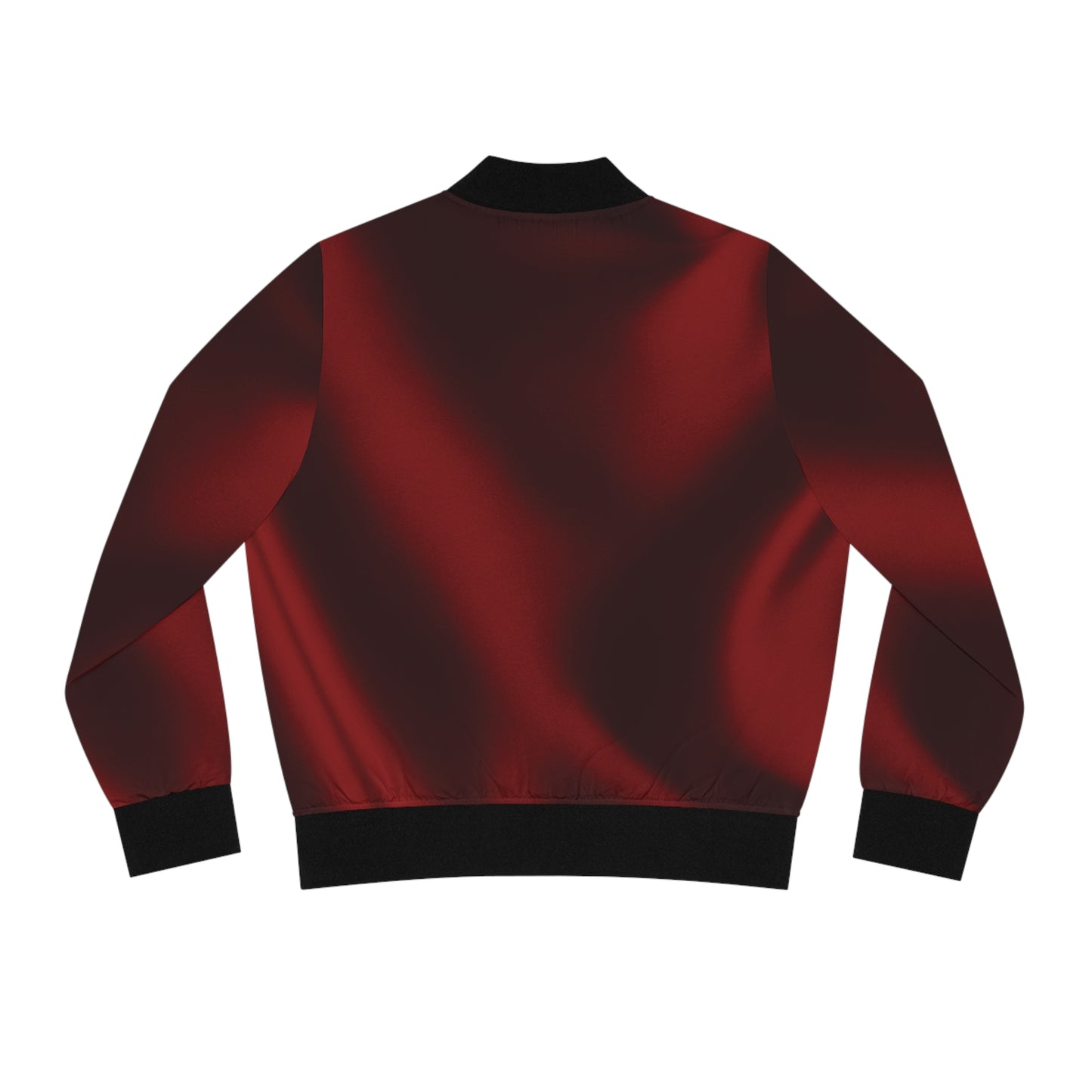 Blood Red Silk Print Bomber Jacket