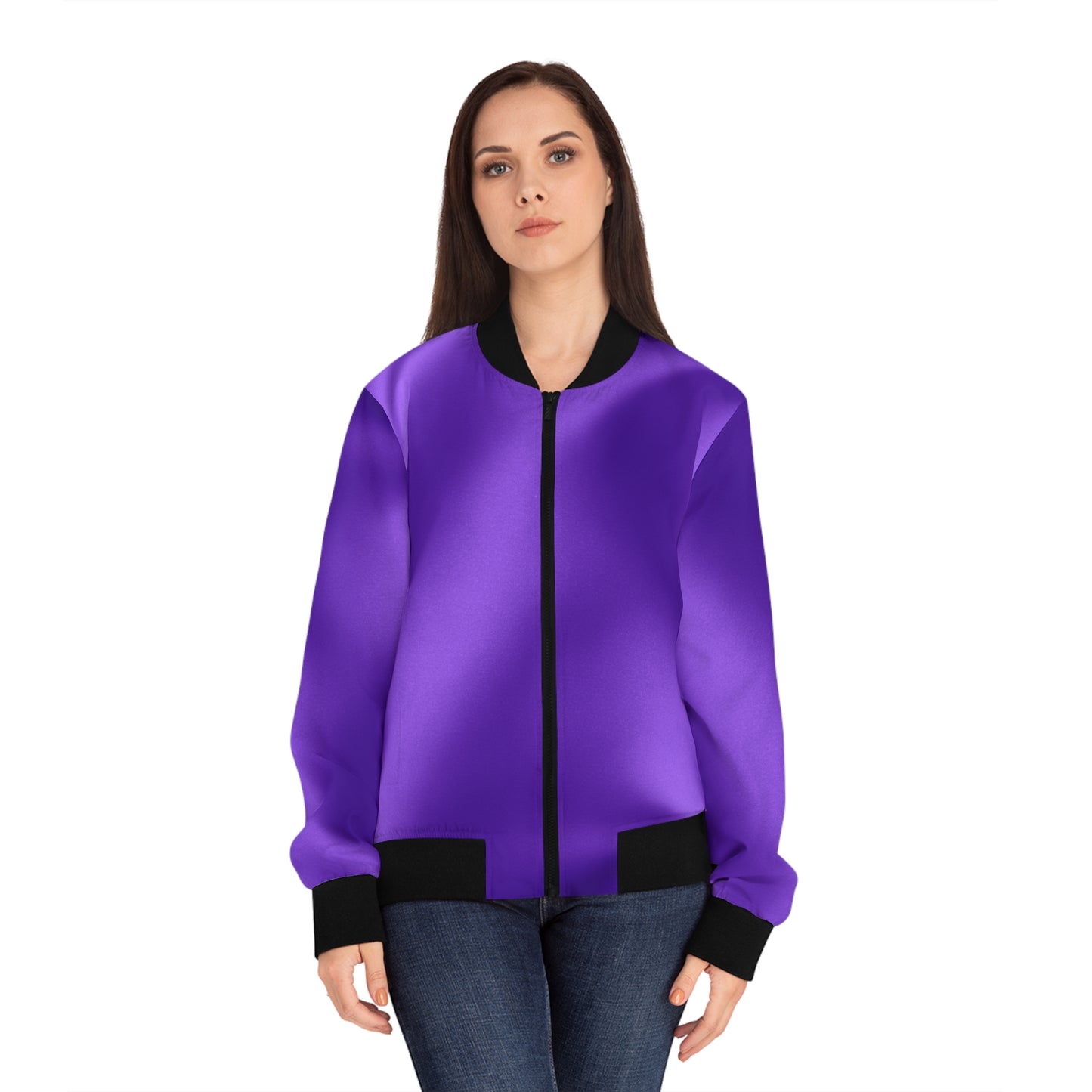 Lilac Silk Print Bomber Jacket