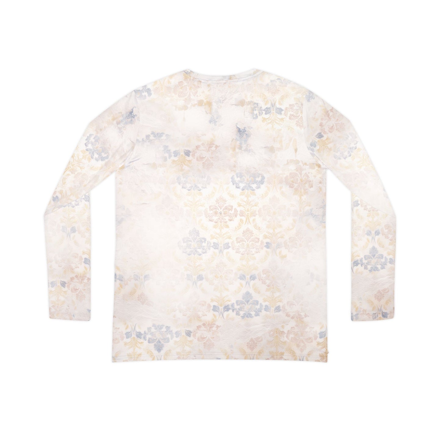 Faded Damask Wall Print V-Neck Top