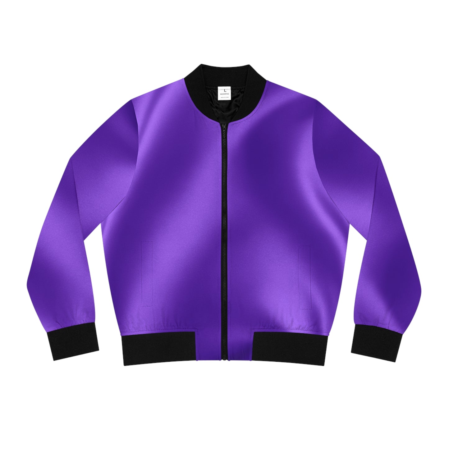Lilac Silk Print Bomber Jacket