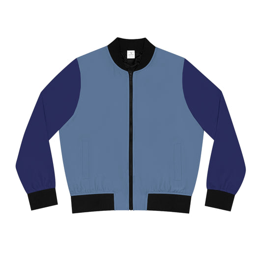 Monochrome Blue Bomber Jacket