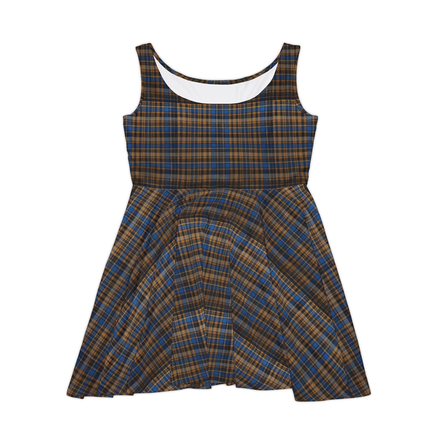 Plaid Print Skater Dress