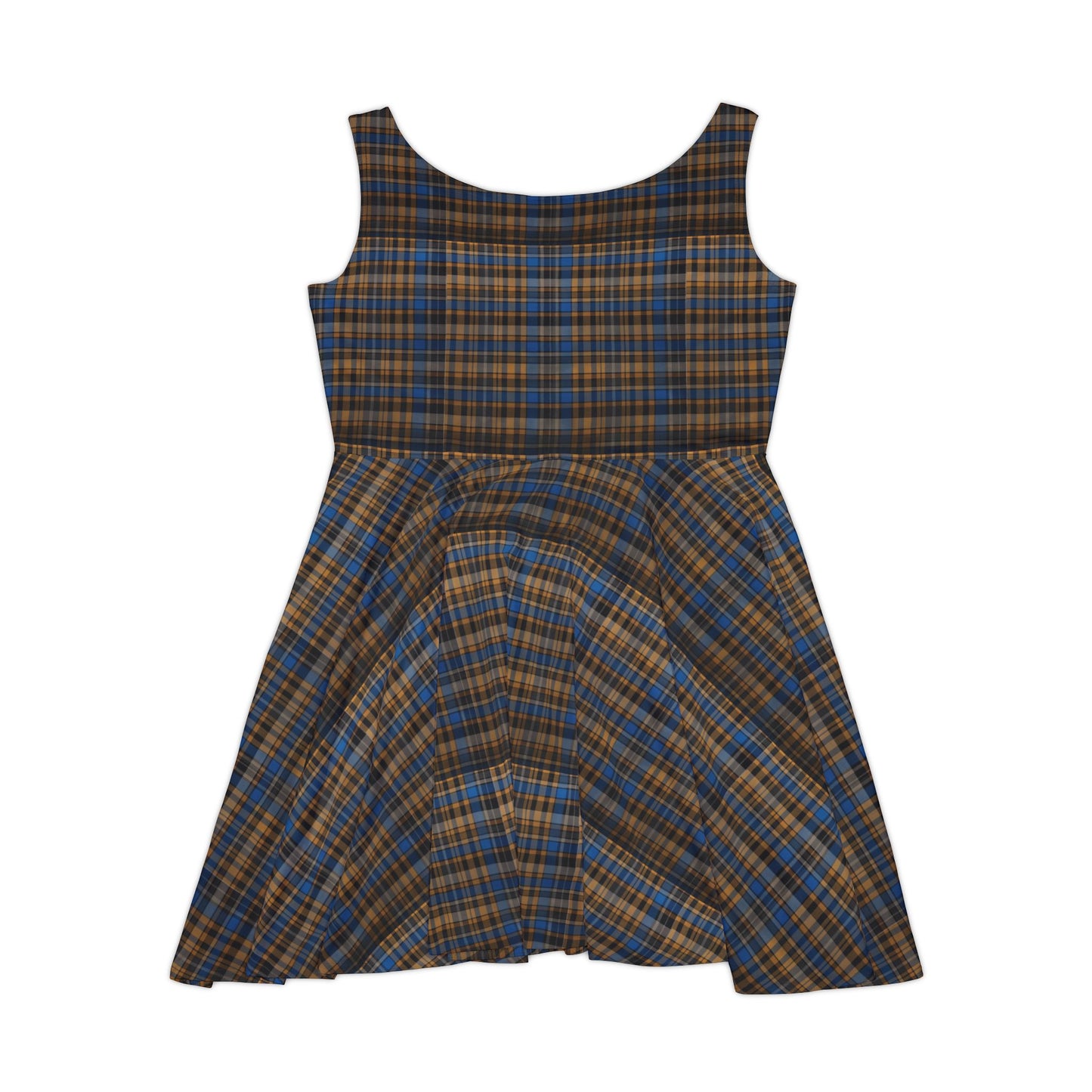 Plaid Print Skater Dress