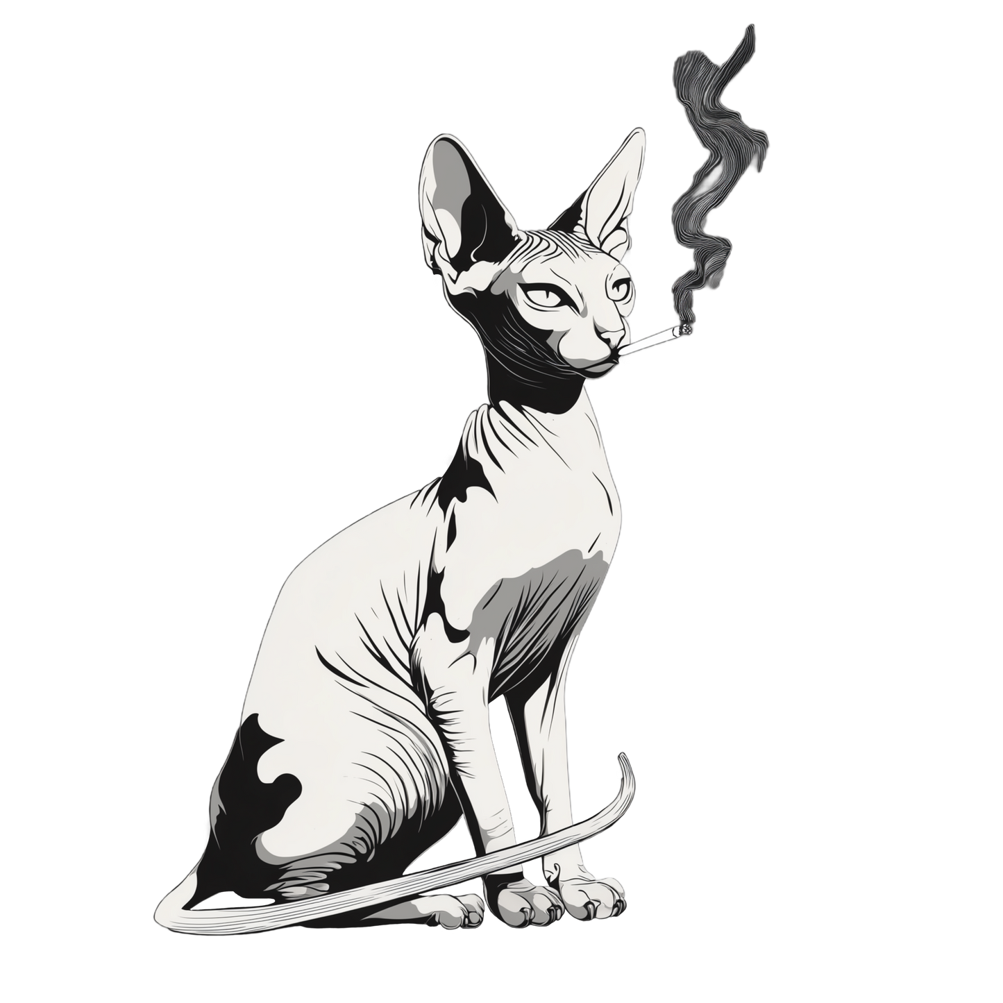 Smoking Sphynx Cat New Era Hoodie